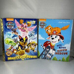 Nickelodeon Paw Patrol Books Set Mighty Pup Power & Itty-Bitty Kitty Rescue